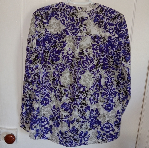 Talbots Longsleeve Floral Print Top size XL - Picture 7 of 8